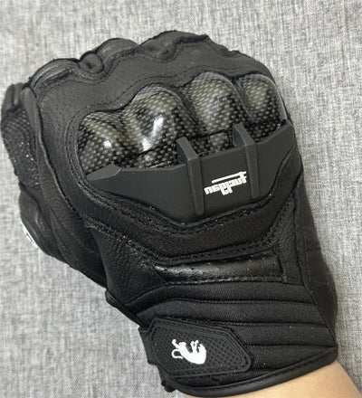 Motorcycle Gloves Black Racing Genuine Leather Motorbike White Road Riding Team Glove Men Summer Winter Touch Screen