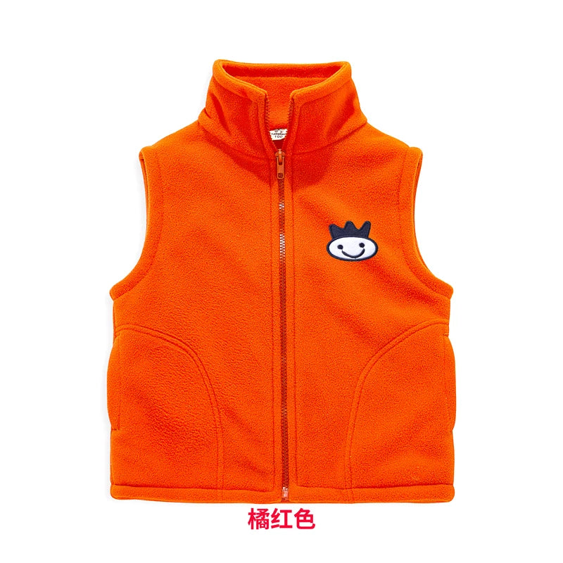 Solid Cartoon Sweater Tank Boy Girl Toddler Kid Baby Spring Autumn Sweater V-Neck Knit Top Fall Fashion Vest Knitwear Clothes