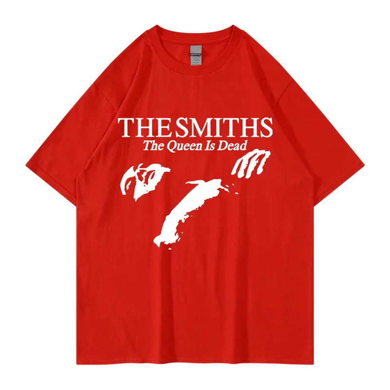 Men Cotton T Shirt Summer Tops The Smiths "The Queen Is Dead" - T-Shirt, 1980's Indie, Morrissey Bigger Size Homme Black T-shirt