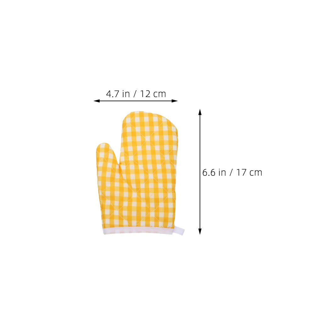 4 Pcs Children's Oven Mitts Kids Toys Kitchen Gloves Thicken Hot for Cooking Polyester Toddler Heat Insulated Baking