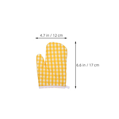 4 Pcs Children's Oven Mitts Kids Toys Kitchen Gloves Thicken Hot for Cooking Polyester Toddler Heat Insulated Baking