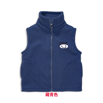 Solid Cartoon Sweater Tank Boy Girl Toddler Kid Baby Spring Autumn Sweater V-Neck Knit Top Fall Fashion Vest Knitwear Clothes