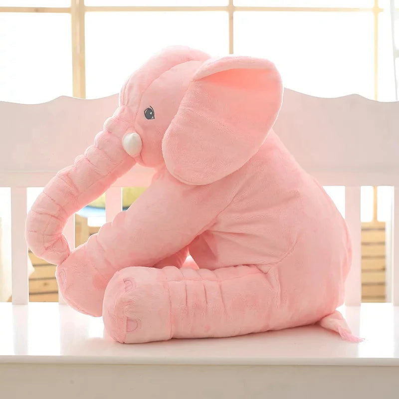 40cm 60cm 80cm Kawaii Plush Elephant Doll Toy Kids Play Back Cushion Cute Stuffed Elephant Child Accompany Doll Xmas Gift