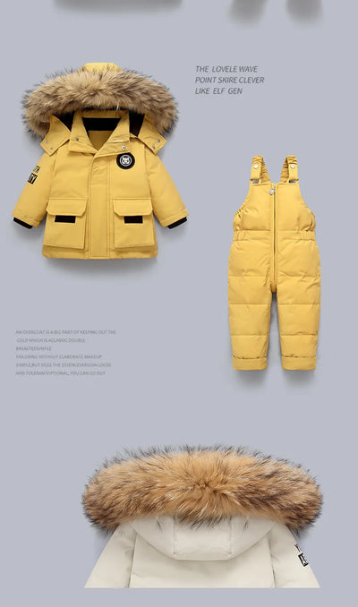 Children Clothing Set Baby Winter Warm Down Jackets parka Boys Thick Jumpsuit Infant overcoat toddler Girl Clothes Kids Snowsuit