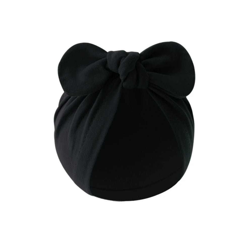 Children Rabbit Ear Turban Hat Baby Indian Knot Bows Hats Newborn Toddler Ball Tie Caps Kids Earmuffs Beanie Hair Accessories