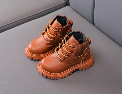 Kids Leather Chelsea Boots Waterproof Children Ankle Boots Fashion Toddler Snow Boots Casual Shoe